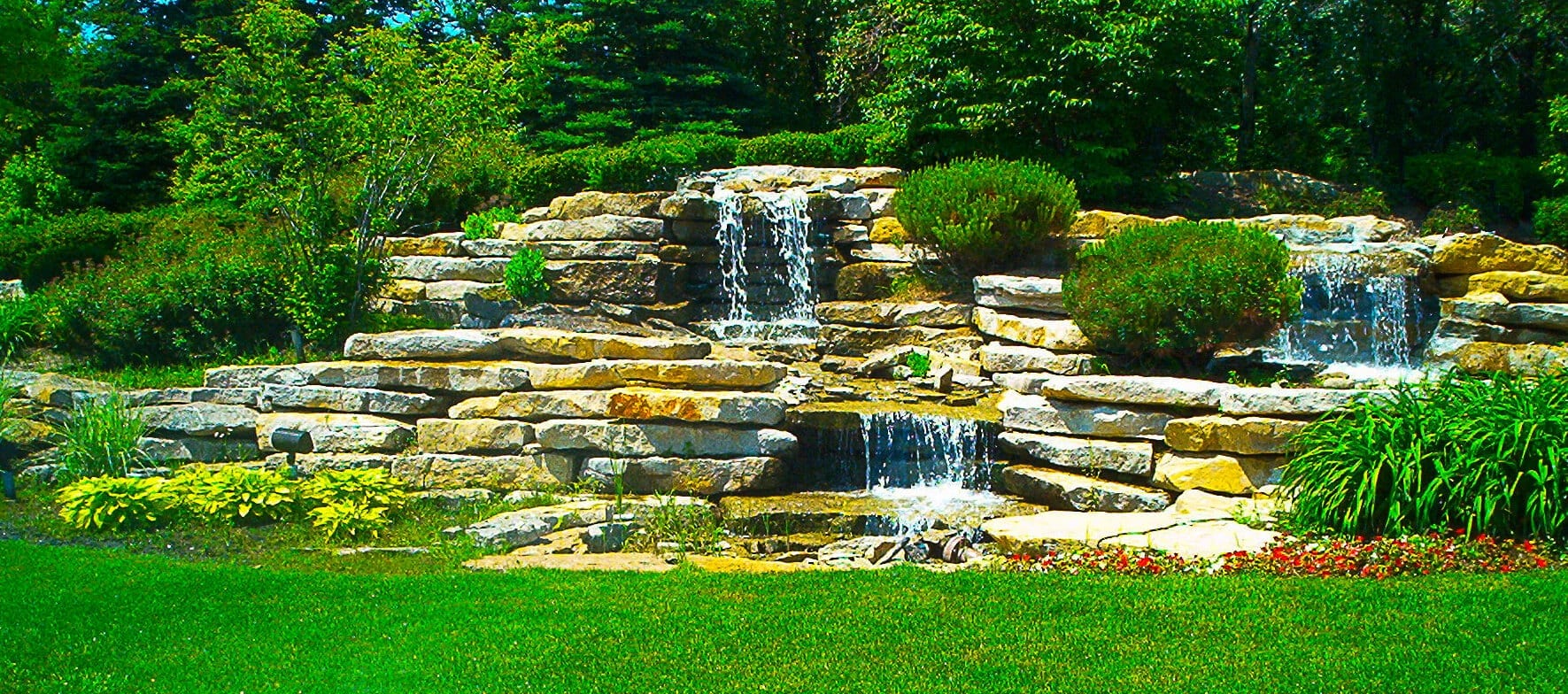 landscape pond water fall